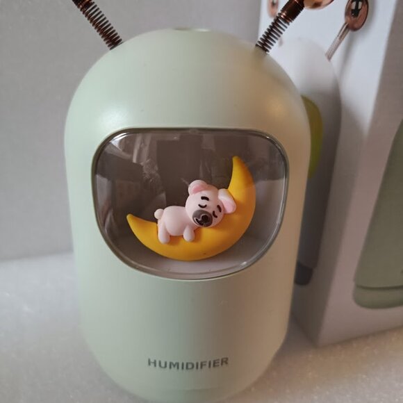 Humidifier Mini Ultrasonic Essential Oil Diffuser * Ours Lunair * Green Colour - Picture 6 of 7